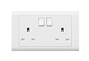 MK Essential 2 Gang Switchsocket Outlet